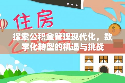 蒸湘探索公积金管理现代化，数字化转型的机遇与挑战