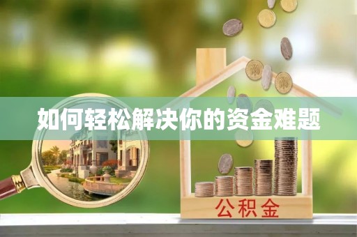 蒸湘如何轻松解决你的资金难题