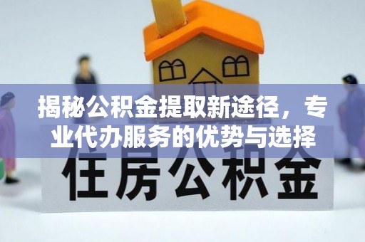 蒸湘揭秘公积金提取新途径，专业代办服务的优势与选择