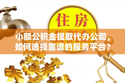 蒸湘小额公积金提取代办公司，如何选择靠谱的服务平台？