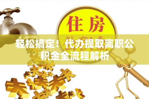 蒸湘轻松搞定！代办提取离职公积金全流程解析