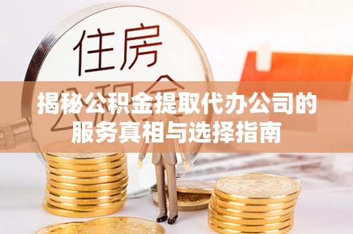 蒸湘揭秘公积金提取代办公司的服务真相与选择指南