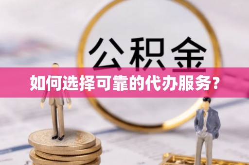 蒸湘如何选择可靠的代办服务？