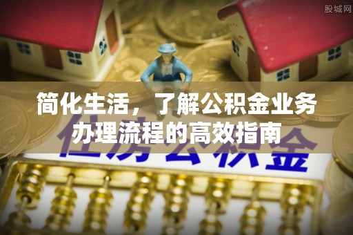 蒸湘简化生活，了解公积金业务办理流程的高效指南
