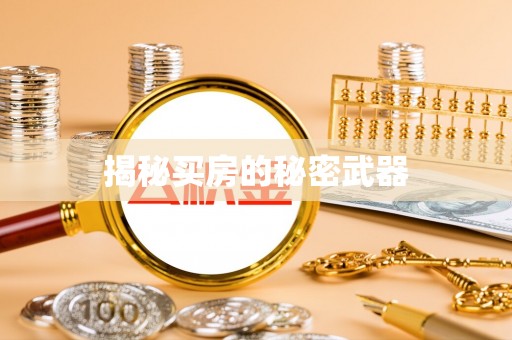 蒸湘揭秘买房的秘密武器