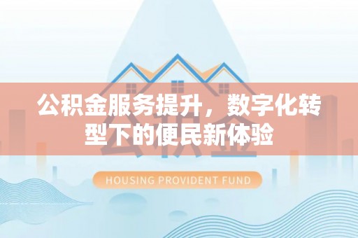 蒸湘公积金服务提升，数字化转型下的便民新体验