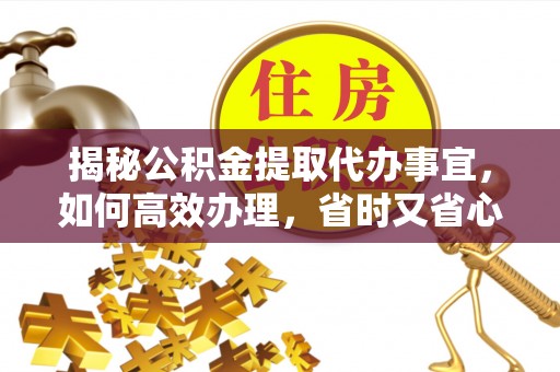 蒸湘揭秘公积金提取代办事宜，如何高效办理，省时又省心？