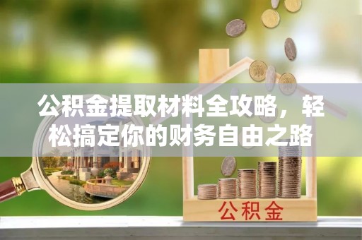 蒸湘公积金提取材料全攻略，轻松搞定你的财务自由之路