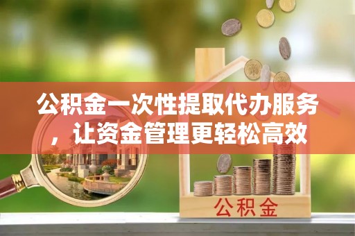 蒸湘公积金一次性提取代办服务，让资金管理更轻松高效