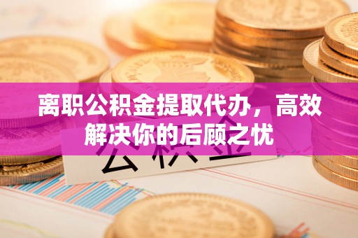 蒸湘离职公积金提取代办，高效解决你的后顾之忧