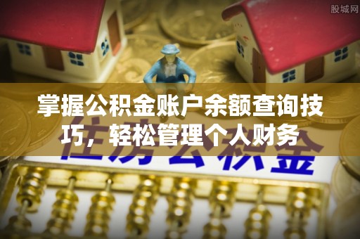 蒸湘掌握公积金账户余额查询技巧，轻松管理个人财务