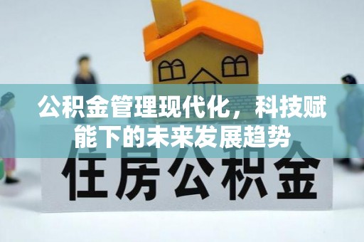 蒸湘公积金管理现代化，科技赋能下的未来发展趋势