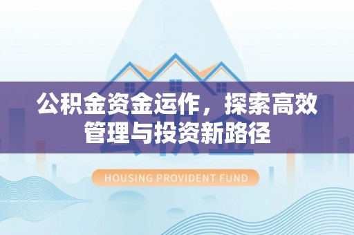 蒸湘公积金资金运作，探索高效管理与投资新路径