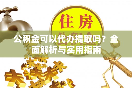 蒸湘公积金可以代办提取吗？全面解析与实用指南