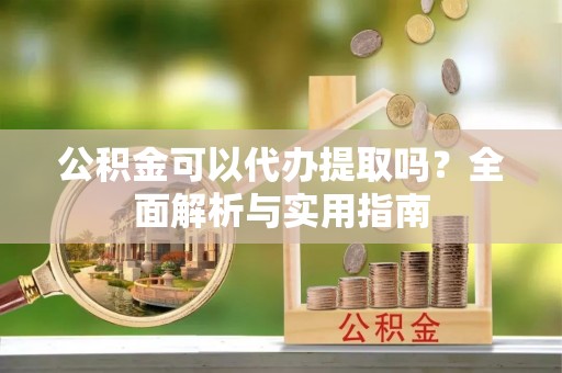 蒸湘公积金可以代办提取吗？全面解析与实用指南
